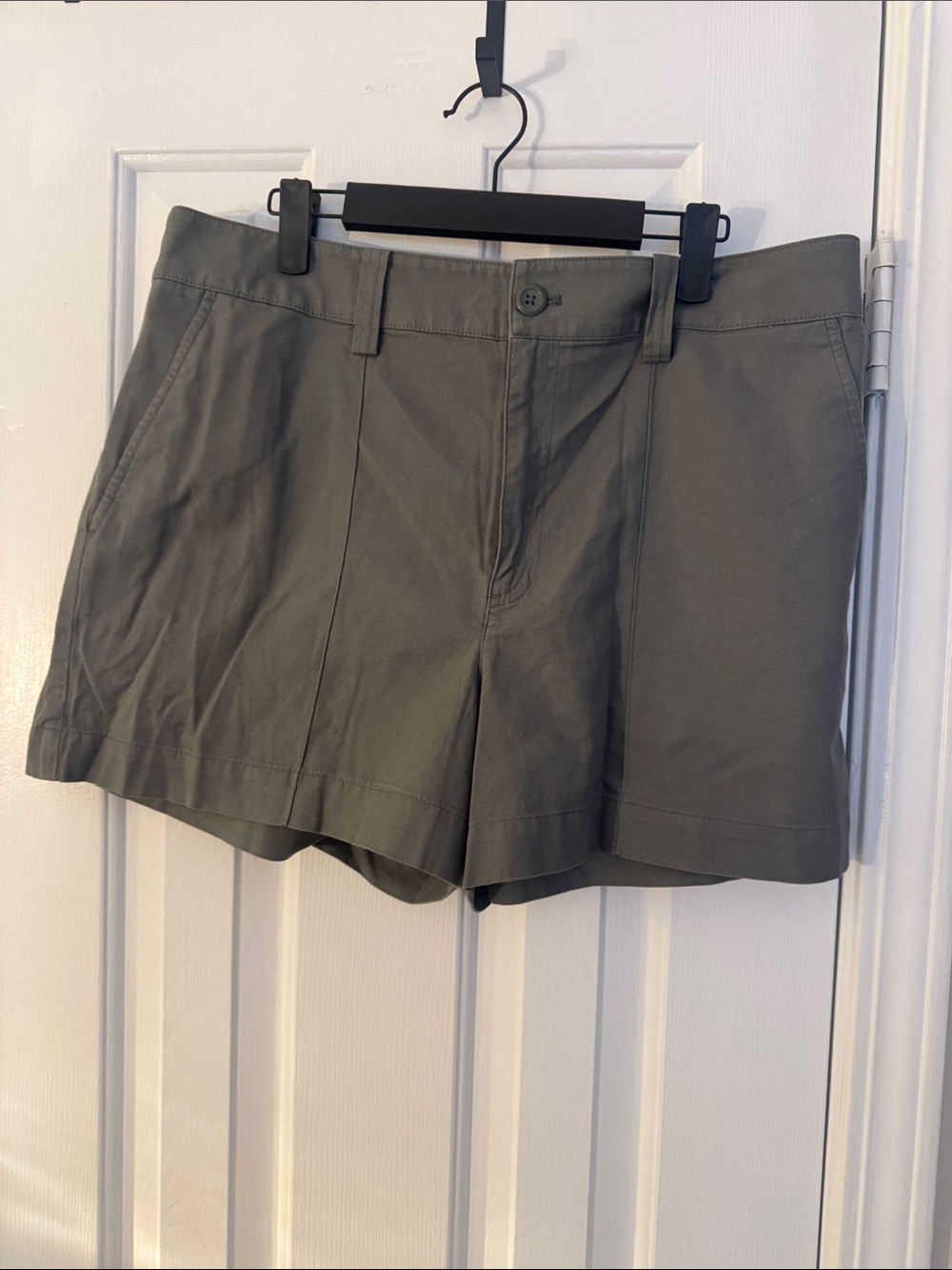 LOFT Olive Green Cotton Bermuda Shorts